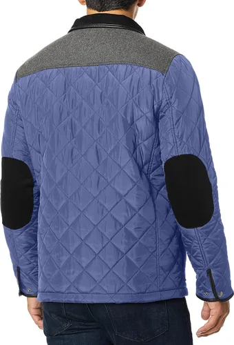 Vista 2 de Cole Haan Chaqueta acolchada para hombre con canesú de lana