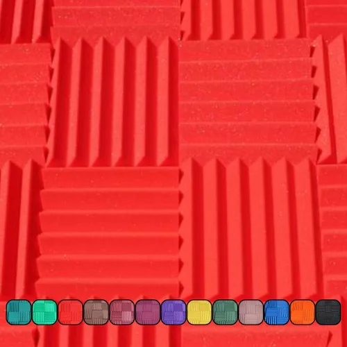 Vista 14 de Paneles de espuma acústica profesional estilo cuña de 12 x 12 x 2 pulgadas, paquete de 4, espuma de estudio para amortiguación de sonido e Carbón