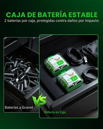 Vista 2 de EBL 4c 4d Baterías con cargador 10000mAh Ni-MH compatible con linternas, radios, altavoces portátiles, sin mercurio, 1200 ciclos