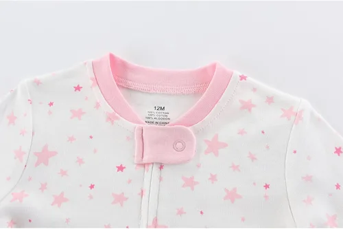 Vista 4 de ZAV Solid Unisex Infants Clothes Baby Boys Girl Footed Jumpsuits Cotton Rompers