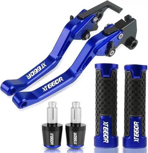 Vista 22 de Palancas de freno Accesorios de motocicleta CNC Palancas de embrague de freno Manillar Manillar Agarres extremos para Yamaha XT660R XT 660R