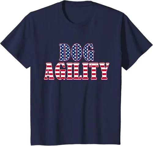 Vista 54 de Dog Agility American Flag - Camiseta de agilidad para perros, Negro