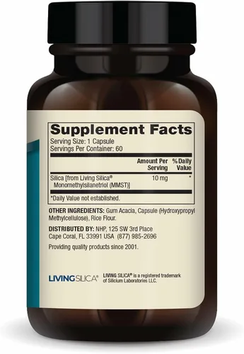 Vista 2 de Dr. Mercola Constructor de colágeno de sílice, suplemento de sílice a base de plantas para apoyar la salud de la piel, el cabello, las uñas