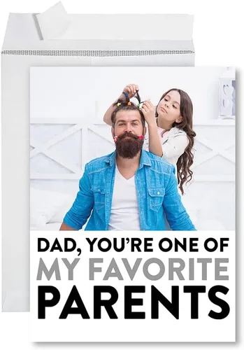 Vista 21 de Andaz Press Tarjeta de felicitación para el día del padre de 8.5 x 11 pulgadas con sobre, tarjeta jumbo para el día del padre de esposa, tarjeta