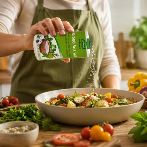 Vista 13 de A. Vogel Herbamare Sal marina sazonada – USDA Orgánica – Sal condimento infundida con 12 hierbas – 33% menos de sodio – Sin OMG – Sin gluten