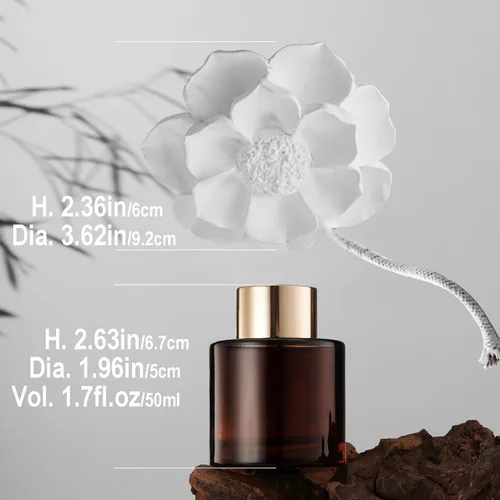 Vista 3 de Set de regalo de aroma para habitación, aceite esencial cítrico bajo el sol (1.7 onzas líquidas) y difusor, ambientador natural de 60 días
