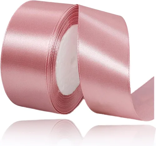 Vista 33 de Cinta beige de 1-1/2 pulgadas x 25 yardas, cinta de satén de tela de color sólido para envolver regalos, manualidades, ramos de novia, coronas