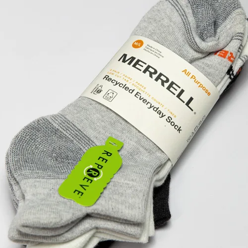 Vista 22 de Merrell Paquete de 3 calcetines de senderismo para mujer (pestaña de corte bajo/cuarto/tripulación)