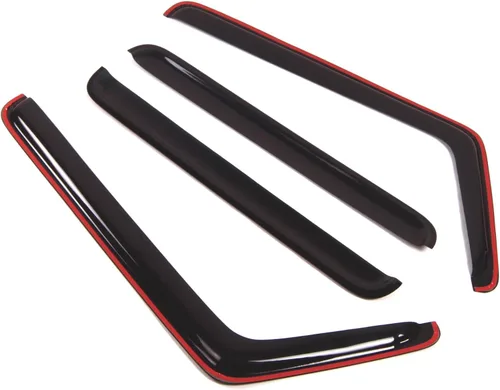 Vista 2 de WD2-244i - Juego de 4 viseras para ventana (en canal), deflector, protector de lluvia, compatible con Hummer H2 2003-2009 Ahumado oscuro