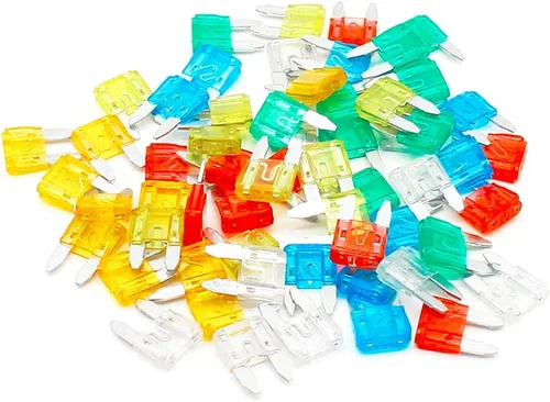 Vista 8 de Juego surtido de 24 fusibles de cuchilla de automóvil, fusibles de repuesto para automóviles, mini fusibles de hoja de perfil bajo para automóvil