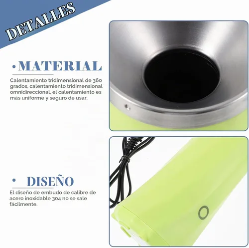 Vista 7 de UPKOCH Máquina automática para hacer rollos de huevos, antiadherente, con diseño de embudo 304, calefacción tridireccional, incluye herramienta