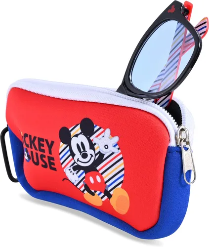 Vista 3 de Mickey Mouse - Gafas de sol para niños con funda para gafas de sol protectoras para niños