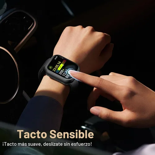 Vista 5 de TAURI - Juego de 2 carcasas rígidas para Apple Watch Series 11/10 42mm, con protector de pantalla de vidrio templado de PC, [resistente a arañazos]