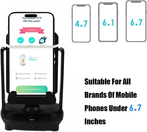 Vista 3 de Columpio para teléfono, podómetro de contador de pasos compatible con Pokemon Go Poke Ball Plus, accesorios para teléfono celular con cable USB