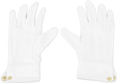 Vista 6 de Guantes de billar Uniforme 2pcs Guantes de Billar Competición Guantes de árbitro Guantes Profesionales Blanco Guantes con Snap Cuff Poliéster Algodón