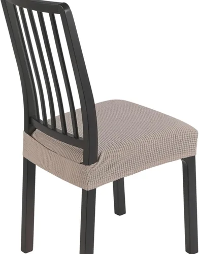 Vista 34 de SearchI Juego de 2 fundas de asiento elásticas para sillas de comedor, suaves, extraíbles y lavables, para sillas de comedor, protector de asiento