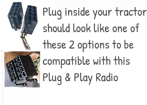 Vista 3 de Radio de tractor Bluetooth para John Deere, JCB y McCormick AMFM, SiriGoogle Assistant, entrada USB con reproducción de MP3 y receptor estéreo