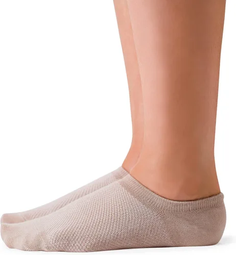 Vista 4 de Bam&bü - Calcetines casuales de viscosa de bambú para mujer, paquete de 4 pares, antideslizantes