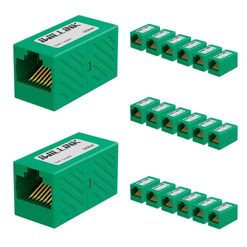 Vista 18 de iwillink Conector Ethernet RJ45, hembra a hembra, paquete de 5, color negro