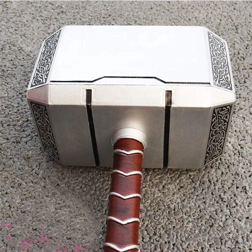 Vista 5 de Uyebros Odinsons Weapon Mjolnir Replica de martillo a escala 11 Accesorios para cosplay martillo 11