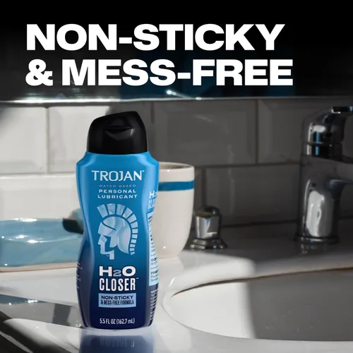 Vista 5 de TROJAN Lubricantes H2O Closer Lubricante a base de agua, lubricante Sin fragancia ni tinte para pieles sensibles, vitamina E, lubricante a base