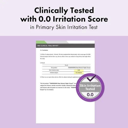 Vista 5 de TOSOWOONG Crema de Noche Real de Retinol 0.1%, Hidratante Facial Anti-Edad con Retinol, Bakuchiol, Piel Más Firme, Reduce Arrugas y Minimiza Poros