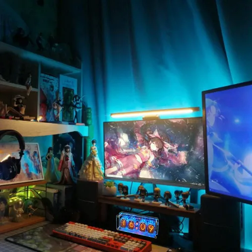 Vista 2 de Reloj de Tubo Luminoso - Reloj de Tubo Nixie Retro con Pantalla Digital, Luz RGB, Perfecto para Decoración de Escritorio y Habitación, Regalo