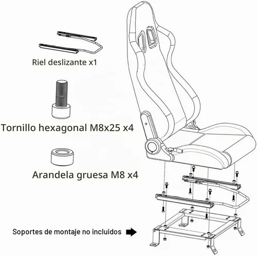Vista 8 de FREEMOTOR802 Par de asientos reclinables universales para carreras, PU Rosa