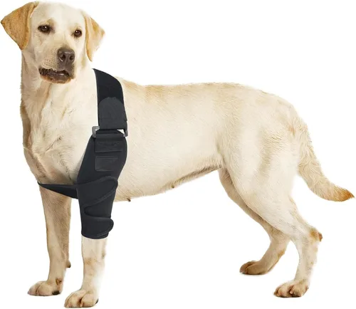 Vista 7 de Coderas protectoras para perros, coderas de perro, coderas ajustables para perros, para displasia de cadera, callos de la pierna delantera, evita