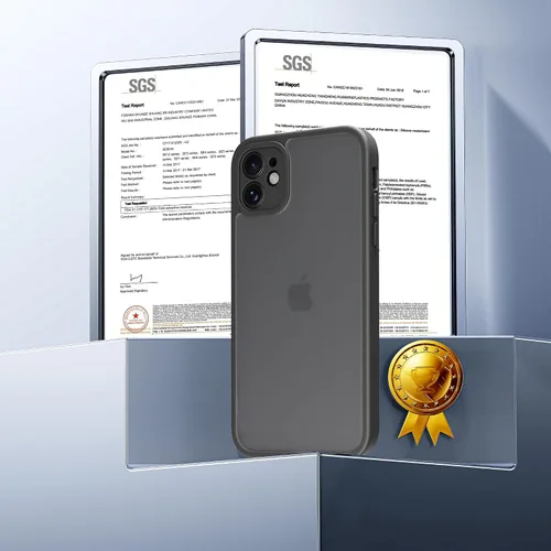 Vista 8 de Funda Translúcida Mate para iPhone 11, [Protección contra Caídas de Grado Militar de 10 Pies] Parachoques Protector Delgado Duradero Resistente a