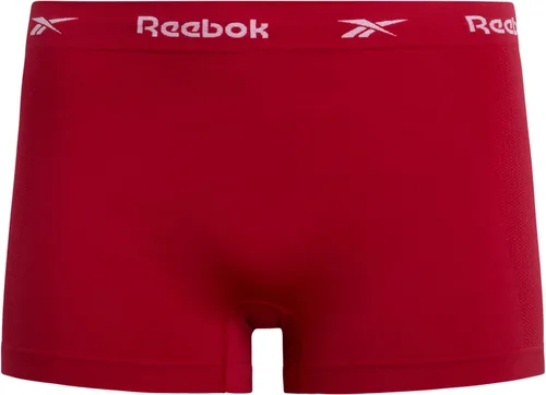Vista 3 de Reebok Ropa interior para mujer Bragas sin costuras de cintura alta de talla grande (paquete de 4)