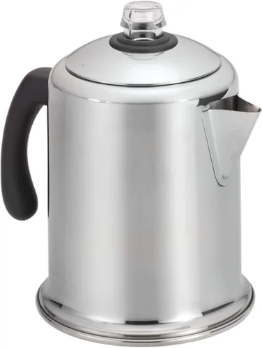 Vista 16 de Farberware Classic Yosemite - Percolador de café de acero inoxidable, 8 tazas, color plateado