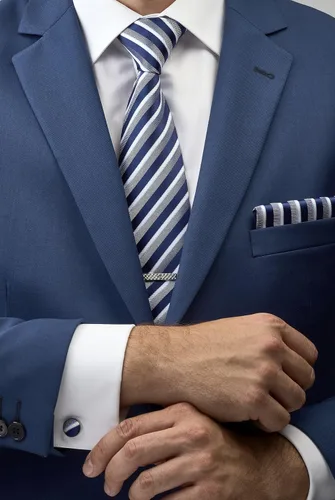 Vista 4 de Juego de corbata de regalo para hombre, corbata sedosa, bolsillo cuadrado, clips de corbata, gemelos para hombres