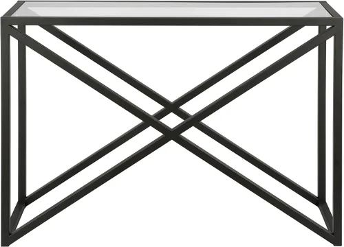 Vista 15 de Calix - Mesa consola rectangular de 42 pulgadas de ancho en bronce ennegrecido