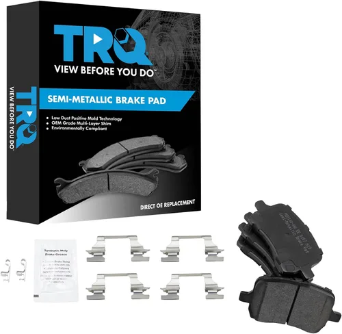 Vista 182 de TRQ Pastillas de freno delanteras semi metálicas compatibles con Ford Expedition 2018-2021 F-150 2018-2020 Lincoln Navigator 2018-2022