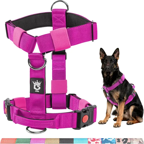 Vista 14 de TSPRO - Arnés táctico resistente para perro, sin tirones, mango superior de liberación rápida Adjustable Escape-proof Design fits Medium-Large