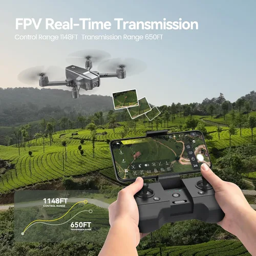 Vista 6 de Holy Stone HS440D - Drones con cámara para adultos 4K UHD, peso ligero de 249g con GPS, función de retorno automático, seguimiento, waypoints