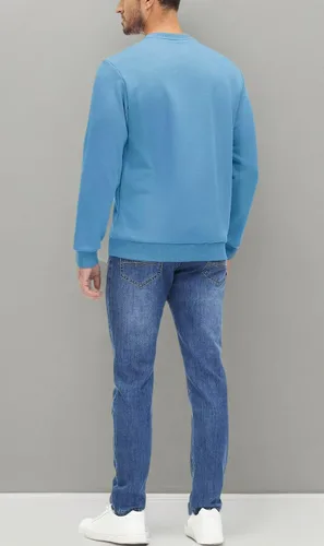 Vista 60 de MAGCOMSEN Sudadera de cuello redondo para hombre de manga larga casual cálida de forro polar