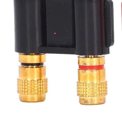 Vista 6 de 2 unids Conectores de altavoz banana apilables Enchufe de plátano macho Conectores de latón de 2 vías Accesorios de alambre de altavoz 32A 1000V