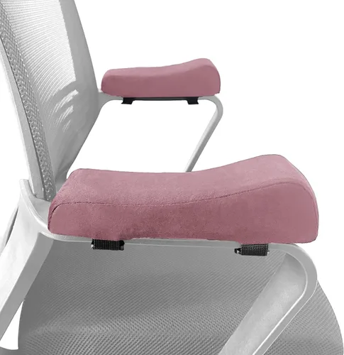 Vista 3 de Juego de 2 fundas para reposabrazos para silla de oficina, cómodas almohadas para apoyabrazos (2 almohadas rosas)