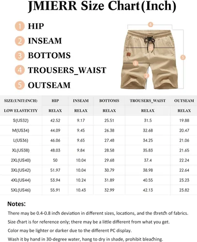 Vista 6 de JMIERR - Pantalones cortos informales para hombre, pantalones cortos de golf, pantalones chinos con cordón, de tela de sarga elástica, para verano