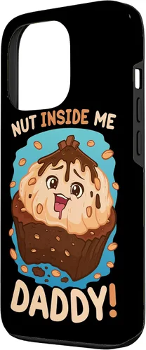 Vista 2 de Funda divertida para iPhone 13 Pro con diseño de tuerca de juego sucio Inside Me Daddy para mujer
