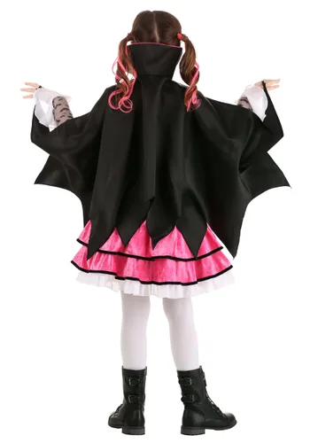 Vista 2 de Disfraz de Vampira Rosa para Niñas Multicolor