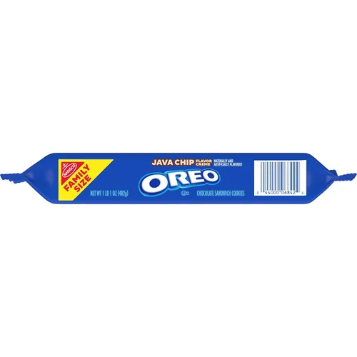Vista 15 de OREO Galletas de sándwich de chocolate con crema sabor a chips de Java tamaño familiar, 17 onzas