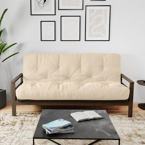 Vista 19 de Royal Sleep Products by The Futon Factory - Colchón futón de espuma de 8 pulgadas, tela negra sólida, tamaño Twin, espumas certificadas CertiPUR