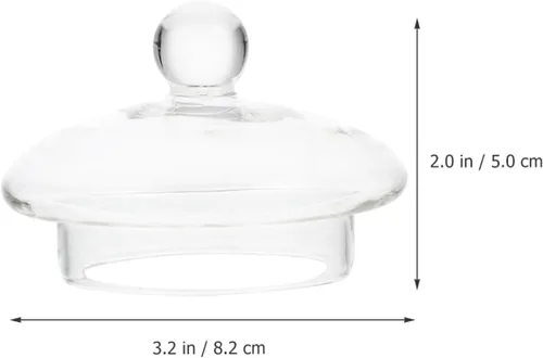 Vista 2 de DOITOOL Infusor de té 3 piezas de tapa de vidrio de repuesto, tapas transparentes, tapa de tetera para tetera pequeña, ollas de té de vidrio