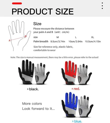 Vista 6 de Fullfinger - Guantes de ciclismo para hombres y mujeres, guantes de ciclismo para pantalla táctil, guantes de ciclismo para hombres, accesorios