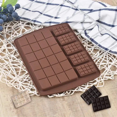 Vista 5 de Newk Moldes de silicona para chocolate, moldes de silicona para dulces y barras energéticas, paquete de 6