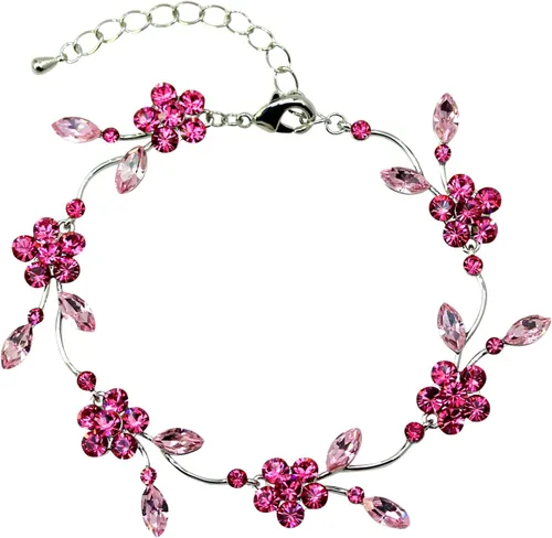 Vista 36 de Faship - Juego de collar y aretes con cristales de imitación florales AB
