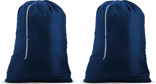 Vista 23 de Resistente bolsa comercial en tamaño jumbo para lavandería 22"x32" XL Nylon Laundry Bag, Locking Drawstring, Machine Washable, Heavy Duty, Travel